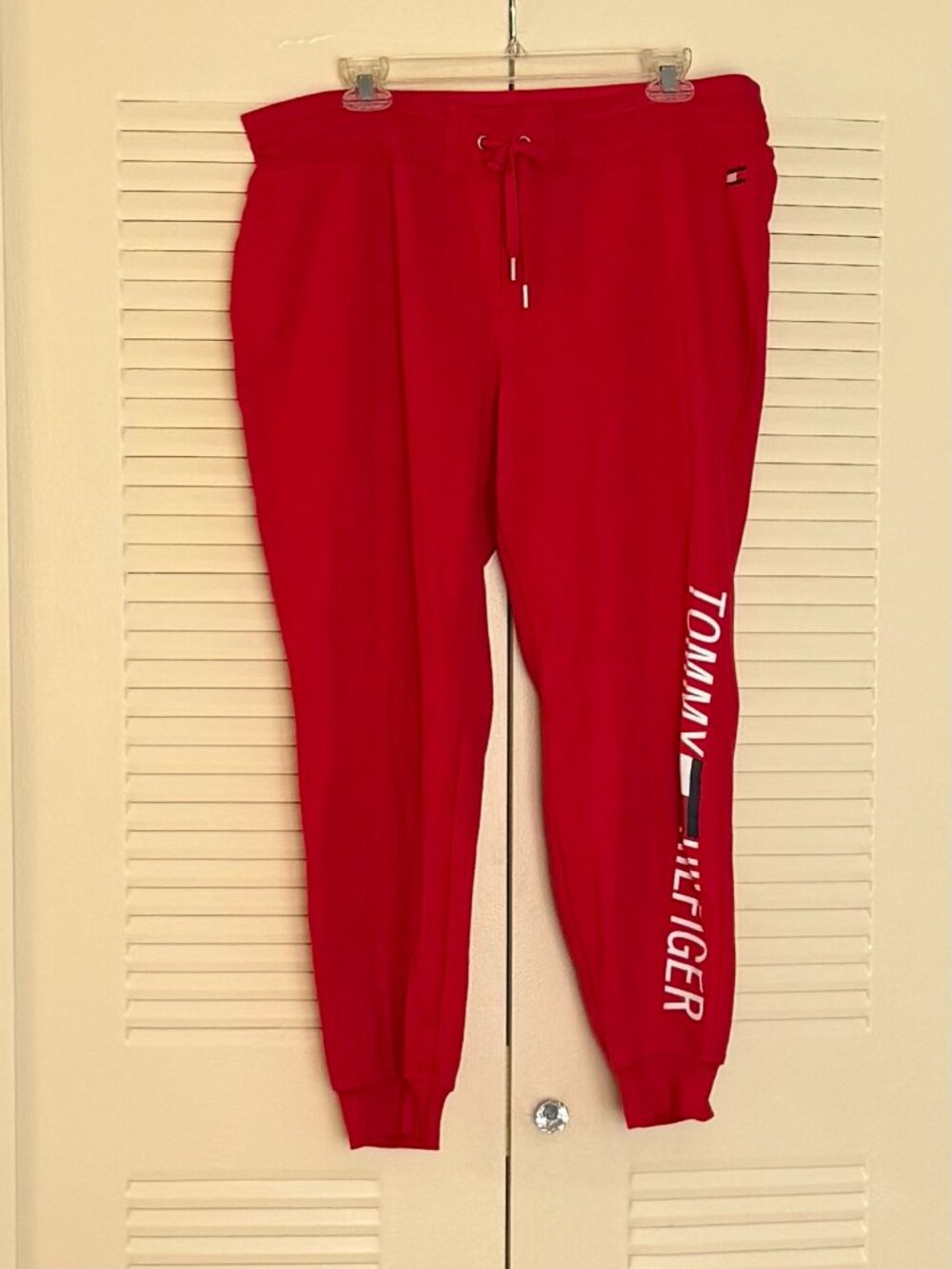 Tommy Hilfiger Sport Mens Bright Red Drawstring Sweat/Lounge Pants